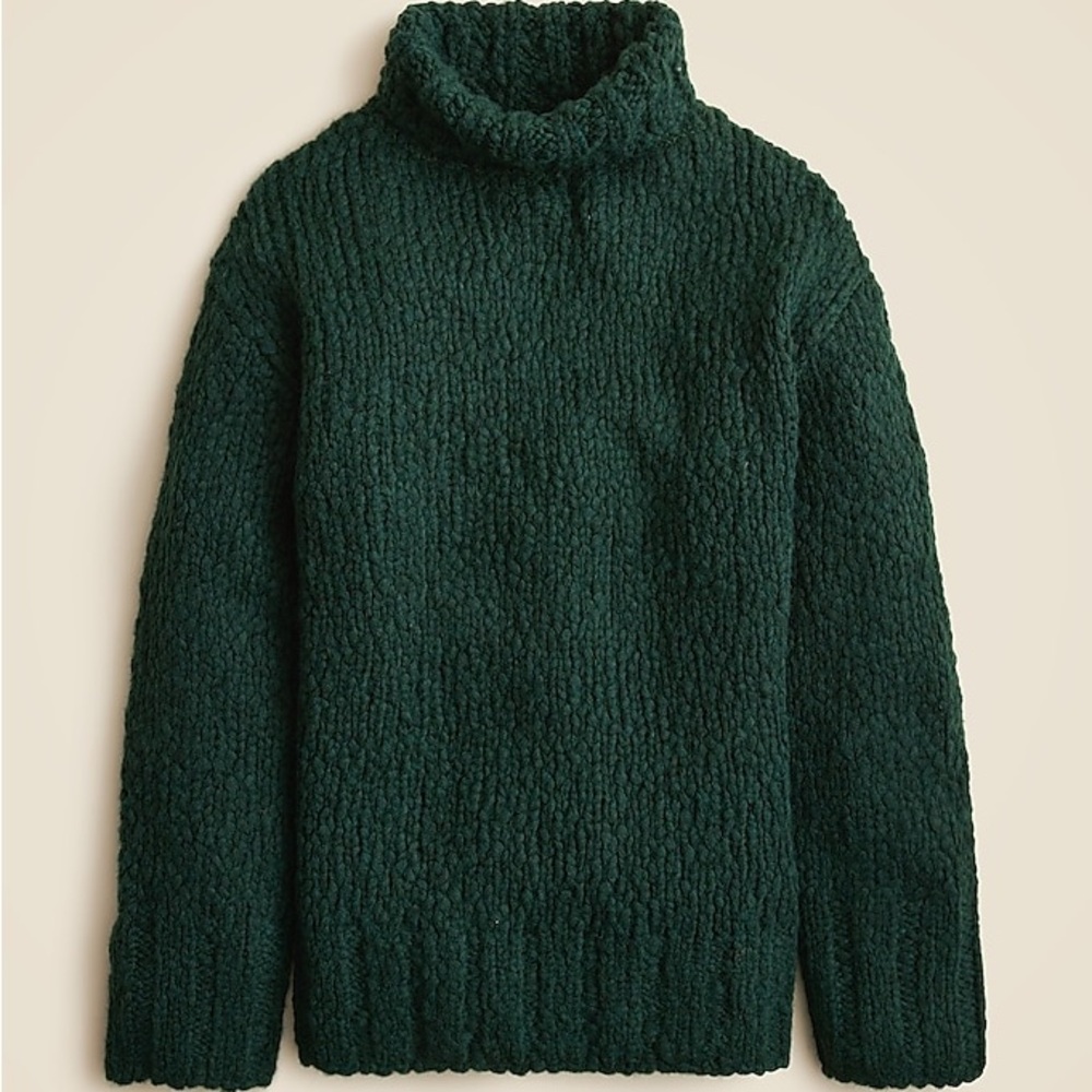 J. Crew oversized turtleneck sweater in textured yarn